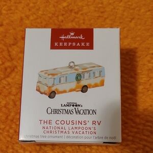 National Lampoon's RV Mini Ornament - Orange and White